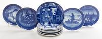 A Collection of Continental Porcelain Christmas Plates Diameter 7 1/4 inches. — 20TH CENTURY