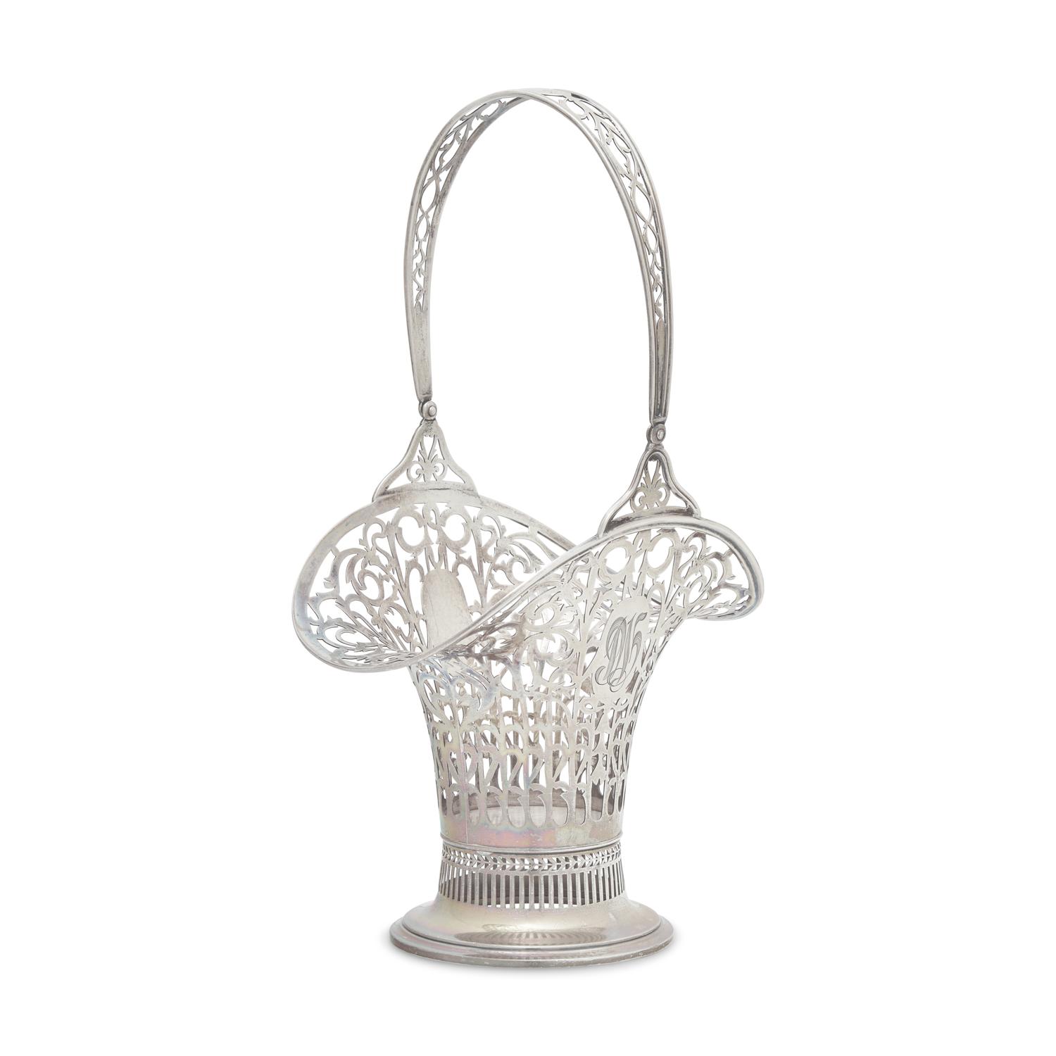A Pierced Sterling Silver Flower Basket