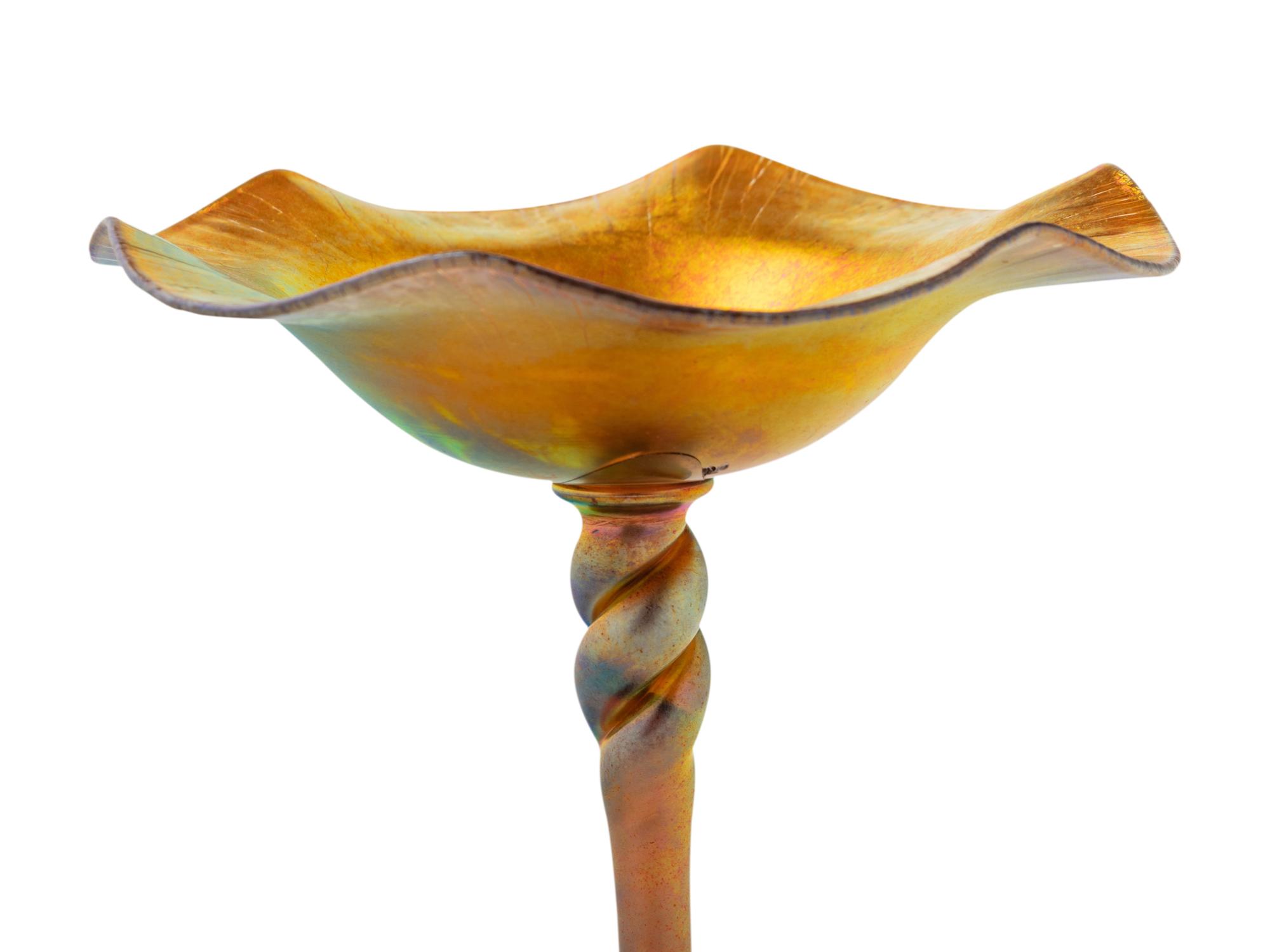 Two Steuben Aurene Glass Articles