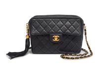Chanel Flap Camera Bag in Quilted Navy Lambskin