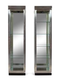 A Pair of Chromed Vitrines