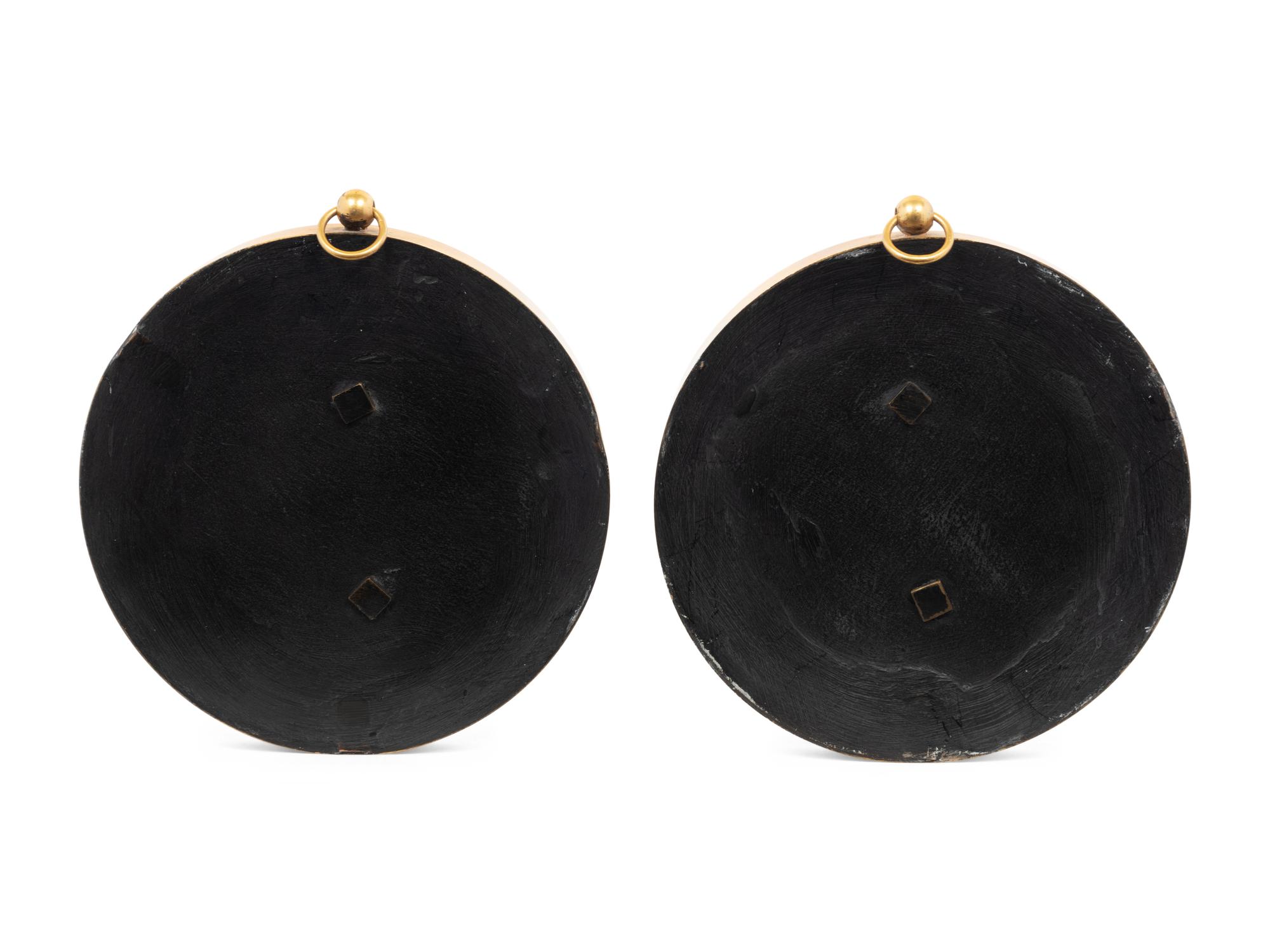 A Pair of Grand Tour Style Gilt Bronze Medallions