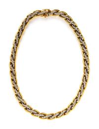 BICOLOR GOLD AND DIAMOND NECKLACE