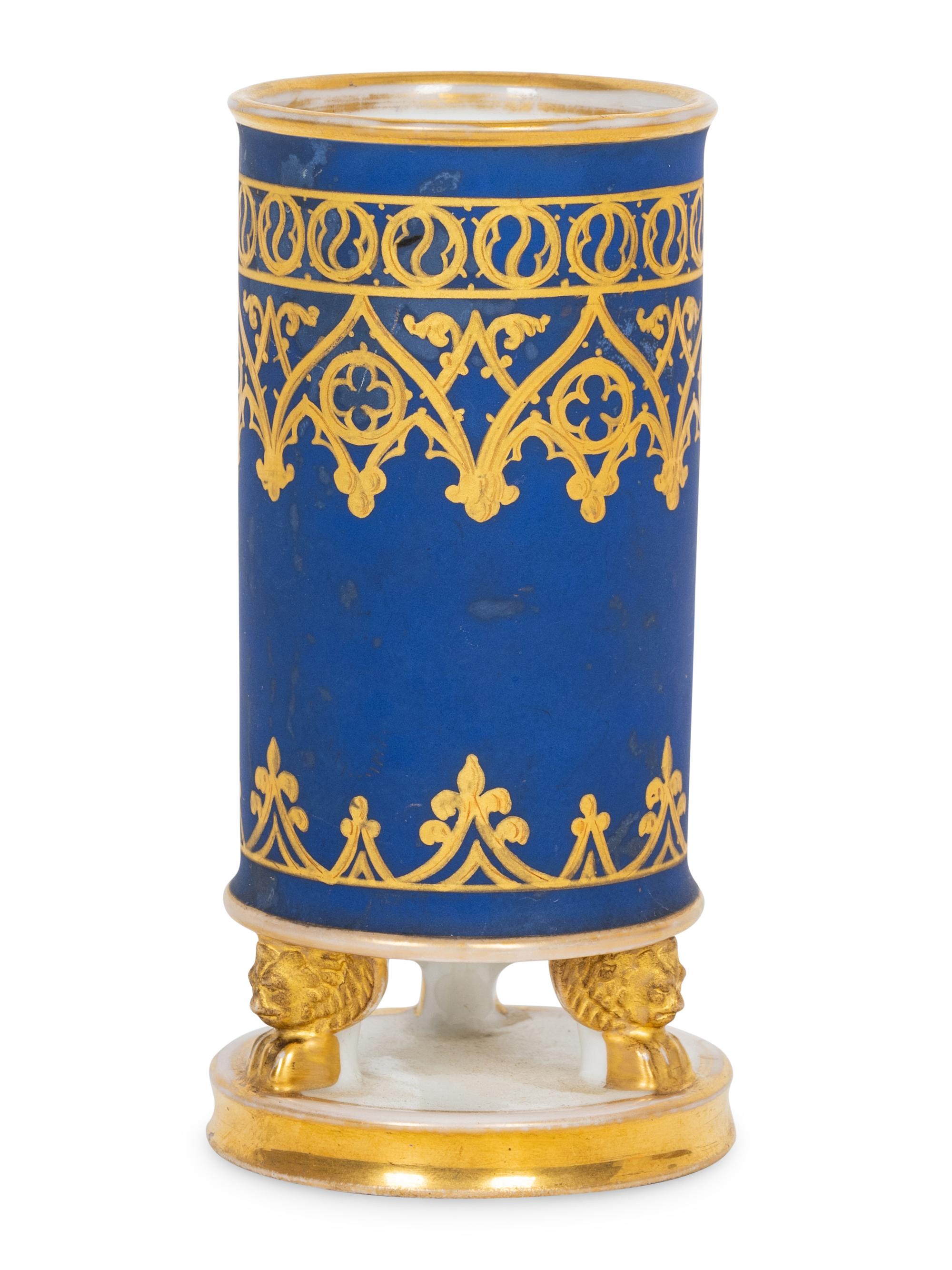 A French Porcelain Neo-Gothic Bud Vase