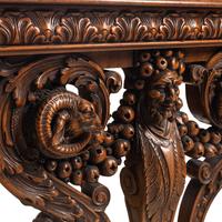 A French Renaissance Revival Walnut Library Table