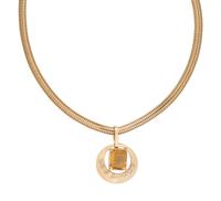 YELLOW GOLD AND CITRINE PENDANT/NECKLACE