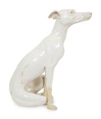 An Italian Glazed Earthenware Greyhound