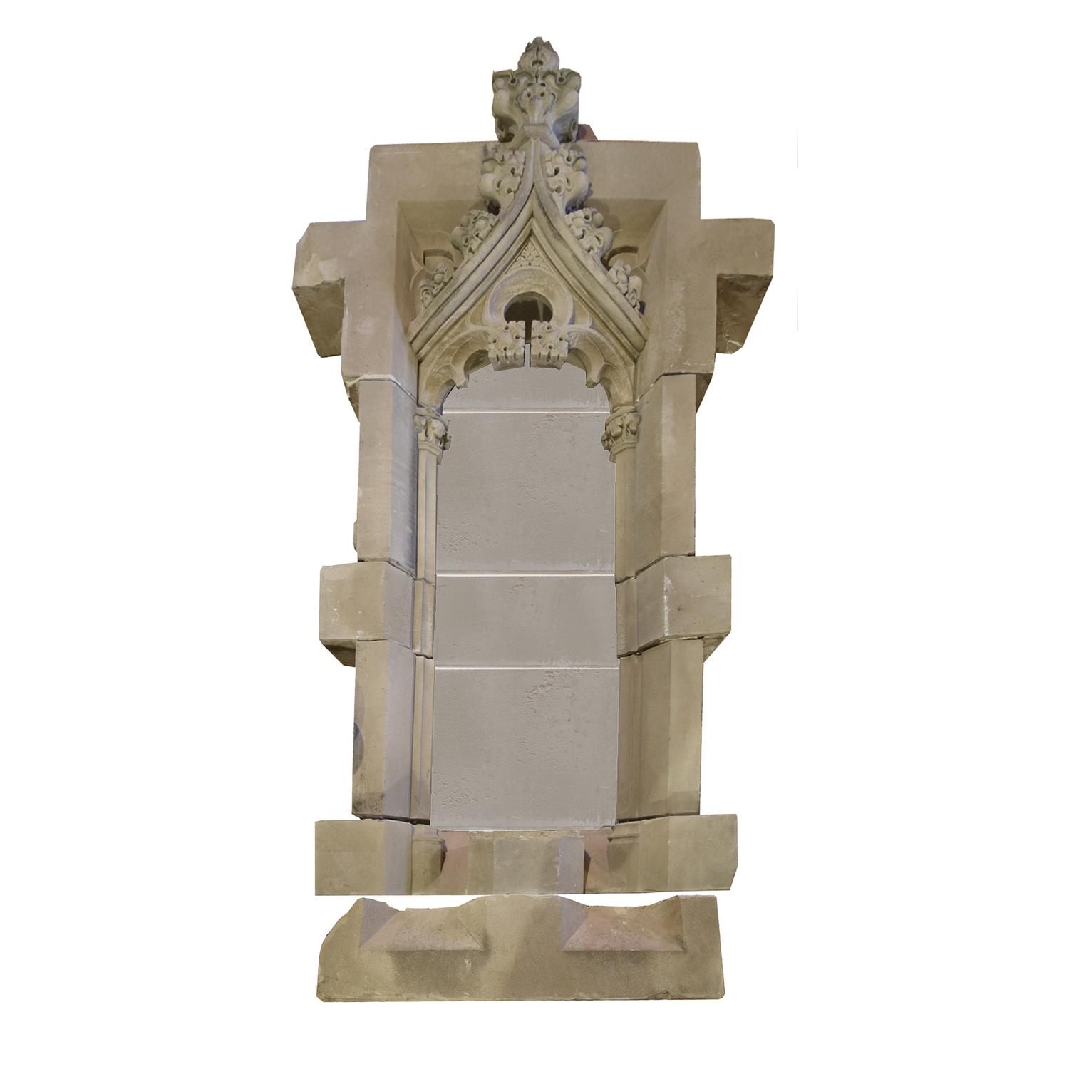 A Carved Limestone Architectural Niche 56" W x 16" D x 122" H — United States, Circa 1920