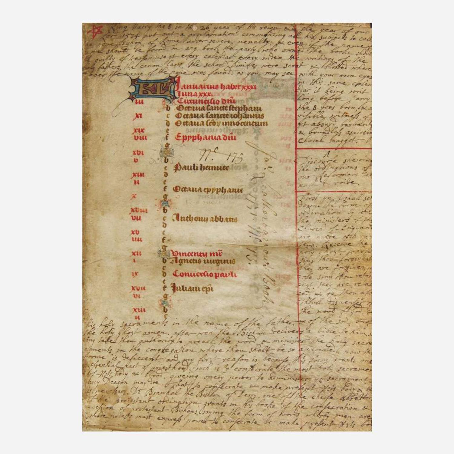 [Religion] Illuminated 15th Century Latin Psalter