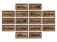 A Set of Sixteen English Hand-Colored Sporting Engravings