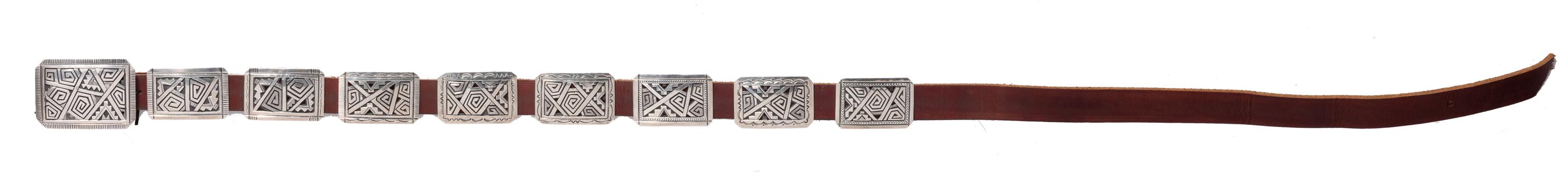 Sterling Silver Concha Belt Lot is located and will ship from Denver, Colorado.