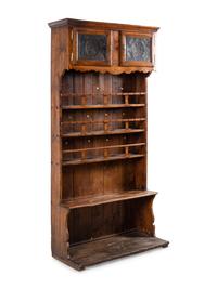 A French Provincial Walnut Plate Rack