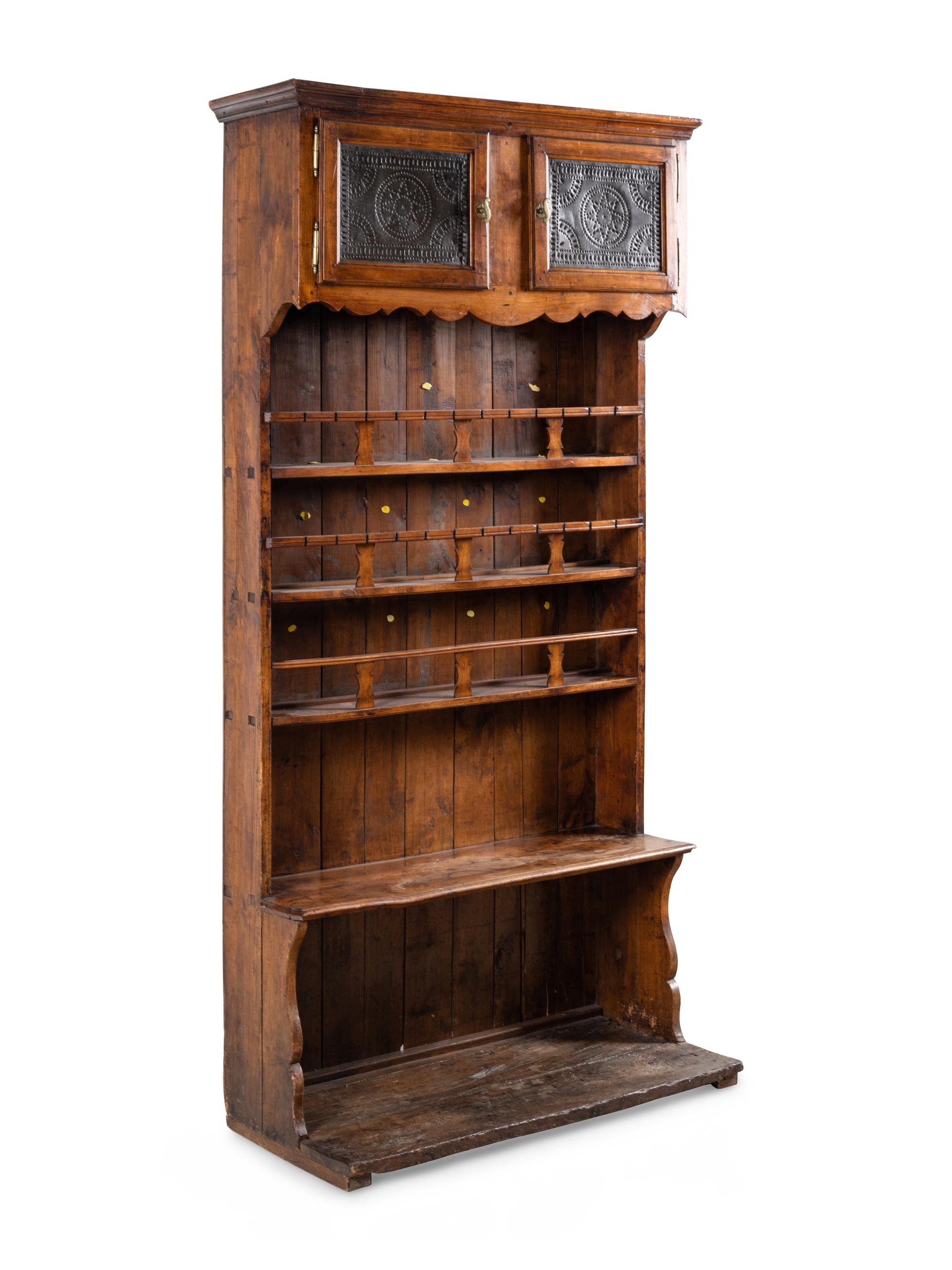 A French Provincial Walnut Plate Rack