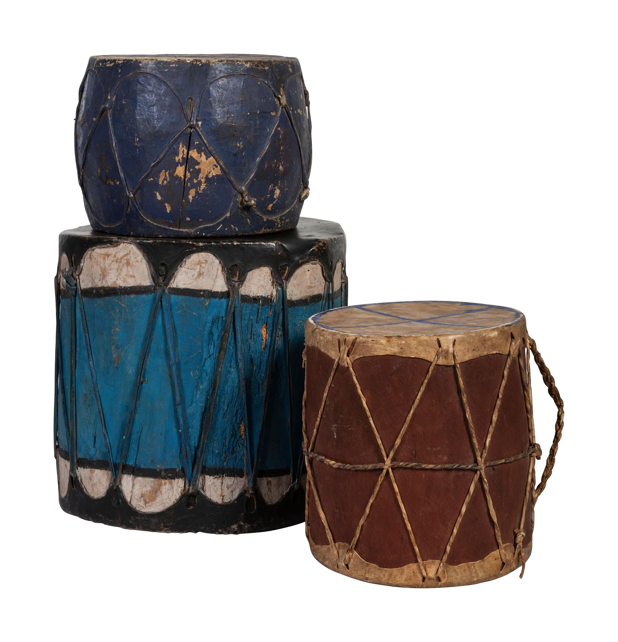 Pueblo Painted Drums