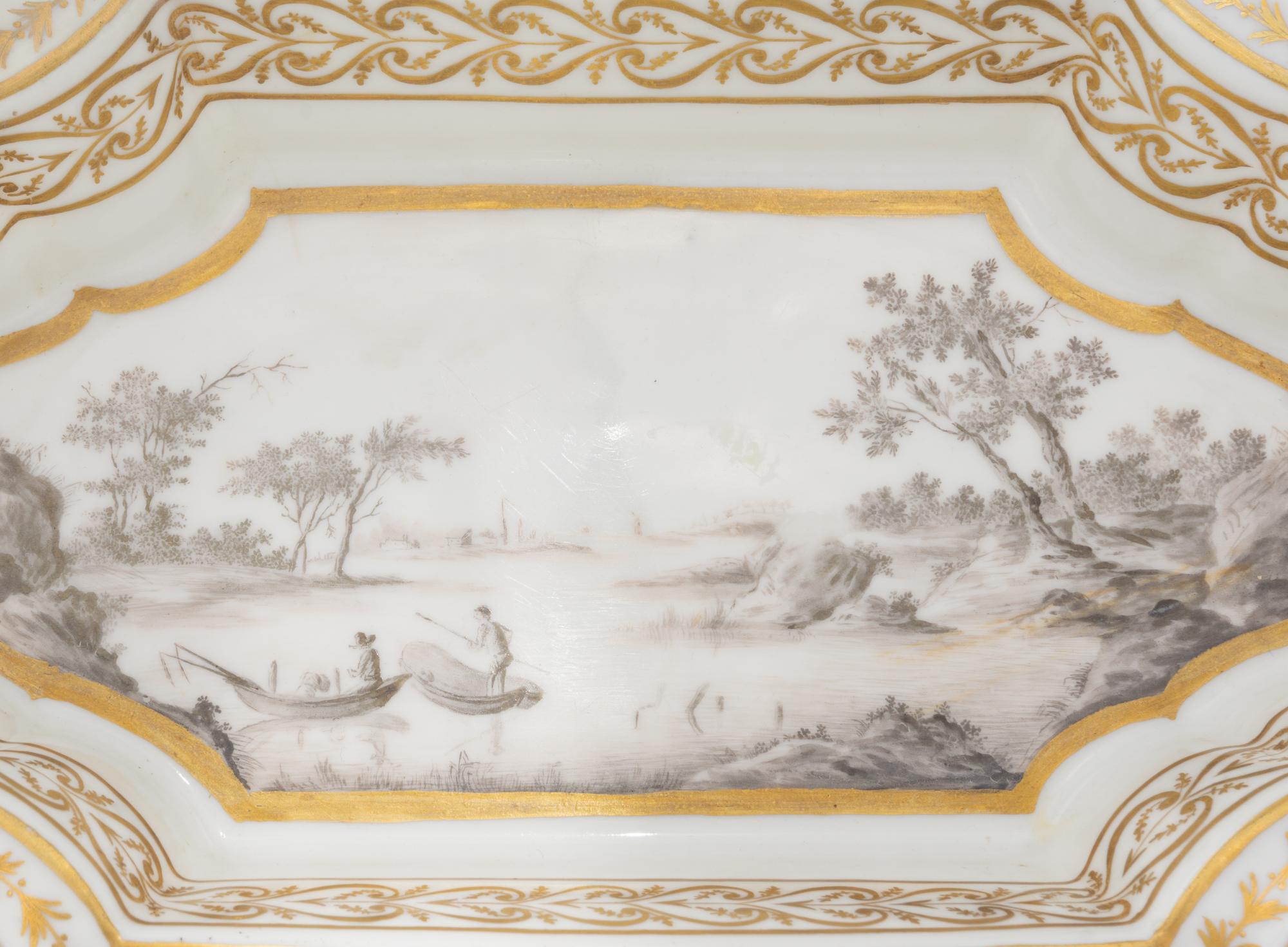 A Paris Porcelain Ewer and Underplate