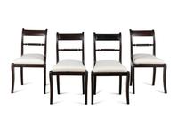 A Set of Four English Mahogany Dining Chairs