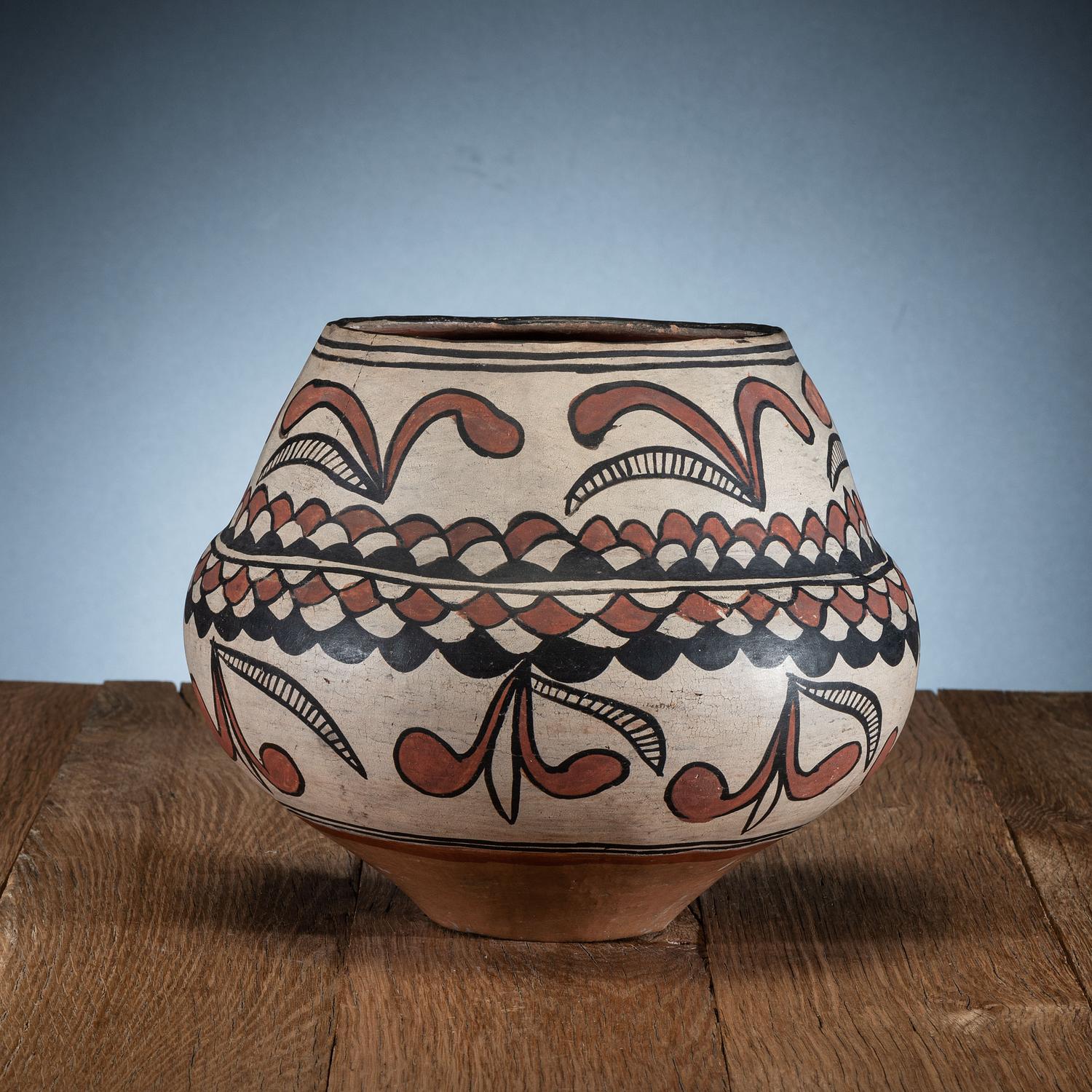 San Ildefonso Polychrome Pottery Jar