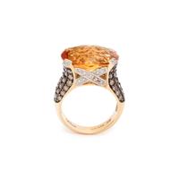 LE VIAN, CITRINE, DIAMOND AND COLORED DIAMOND RING