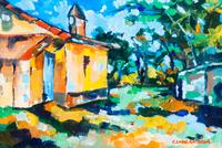 Cunha Rocha, (20th century), Two works: Landscapes with Buildings