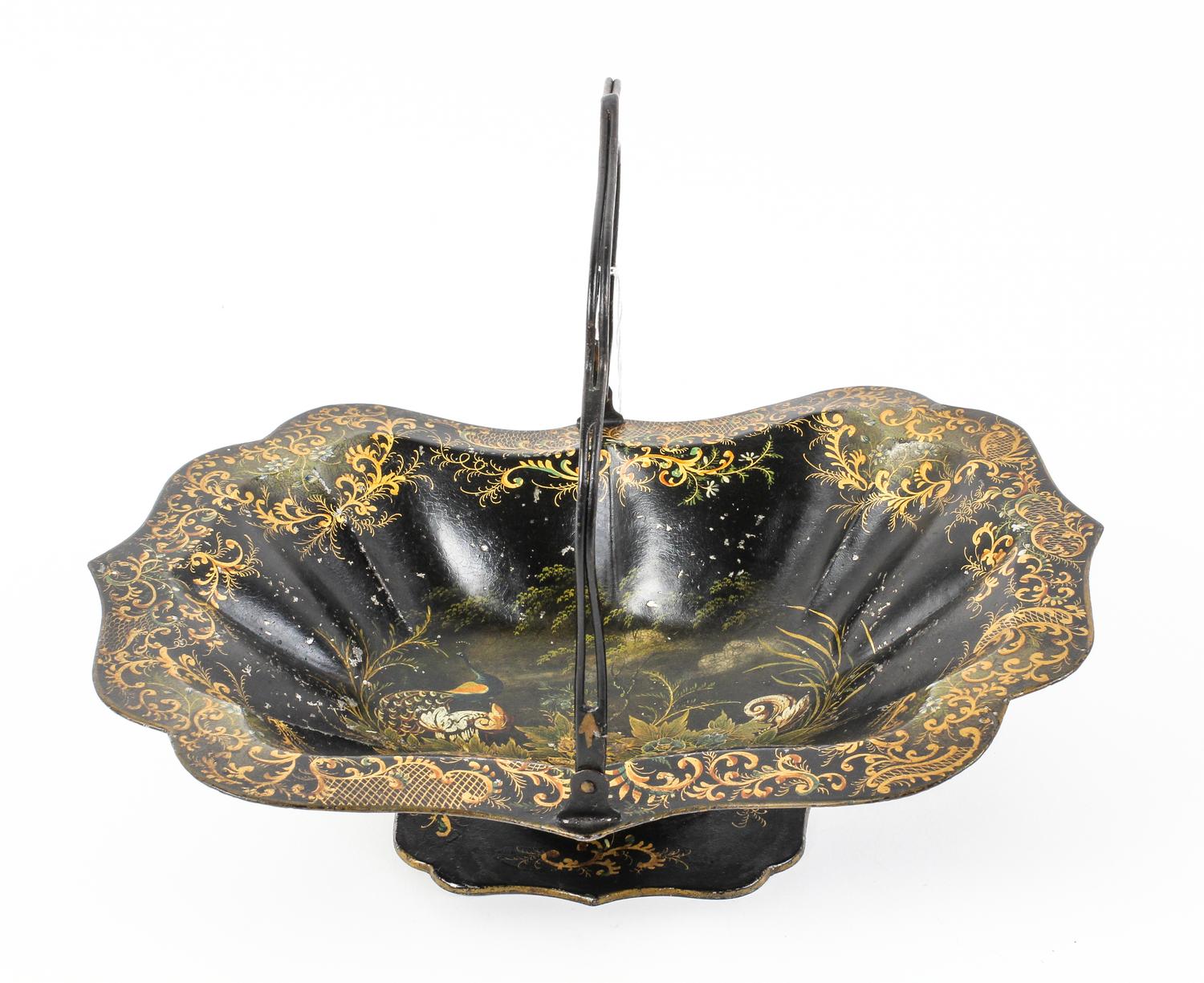 A Victorian Tole Basket
