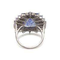 TANZANITE AND DIAMOND RING