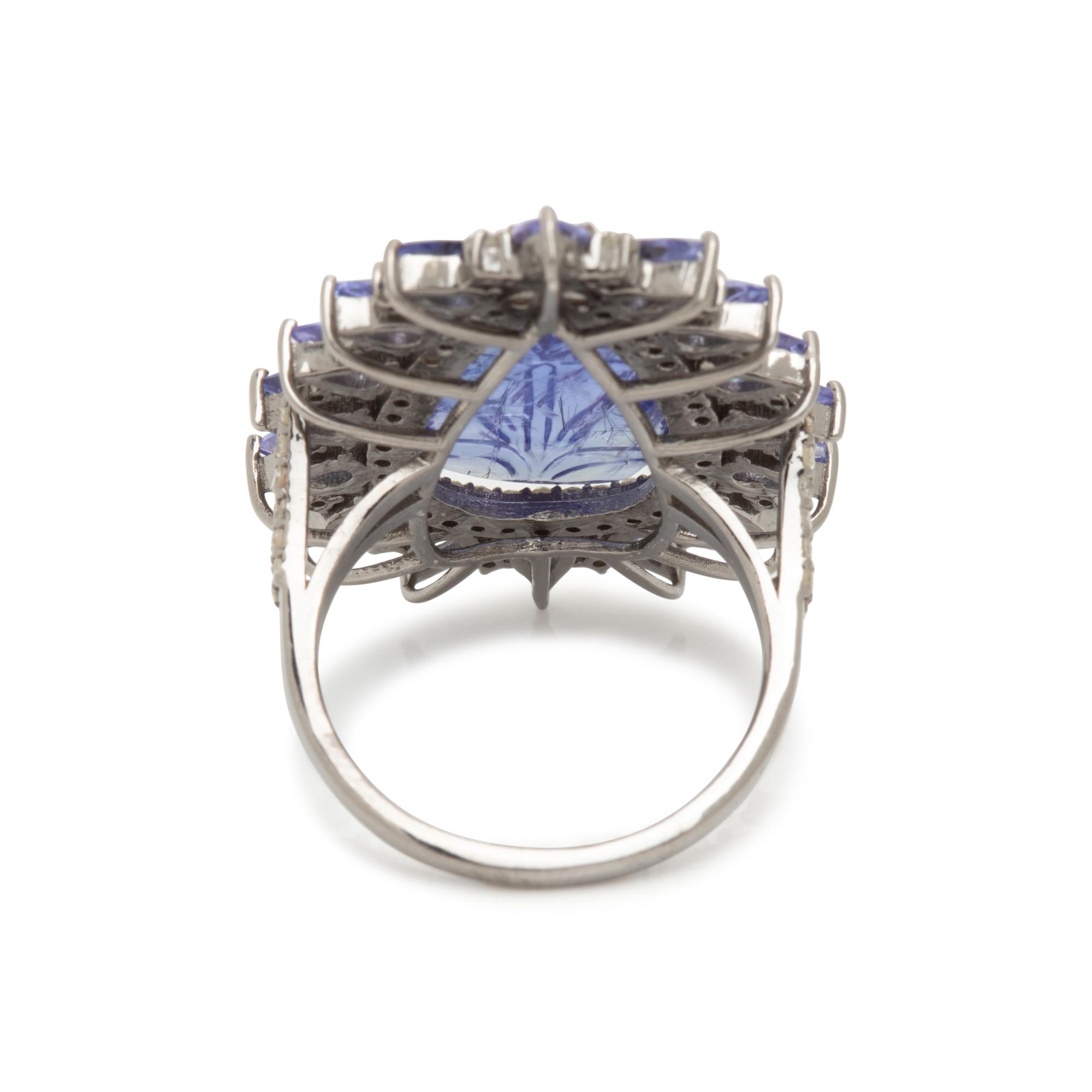 TANZANITE AND DIAMOND RING
