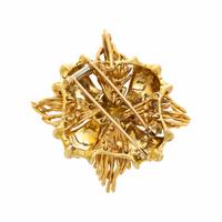 TIFFANY & CO, YELLOW GOLD AND ENAMEL PENDANT BROOCH