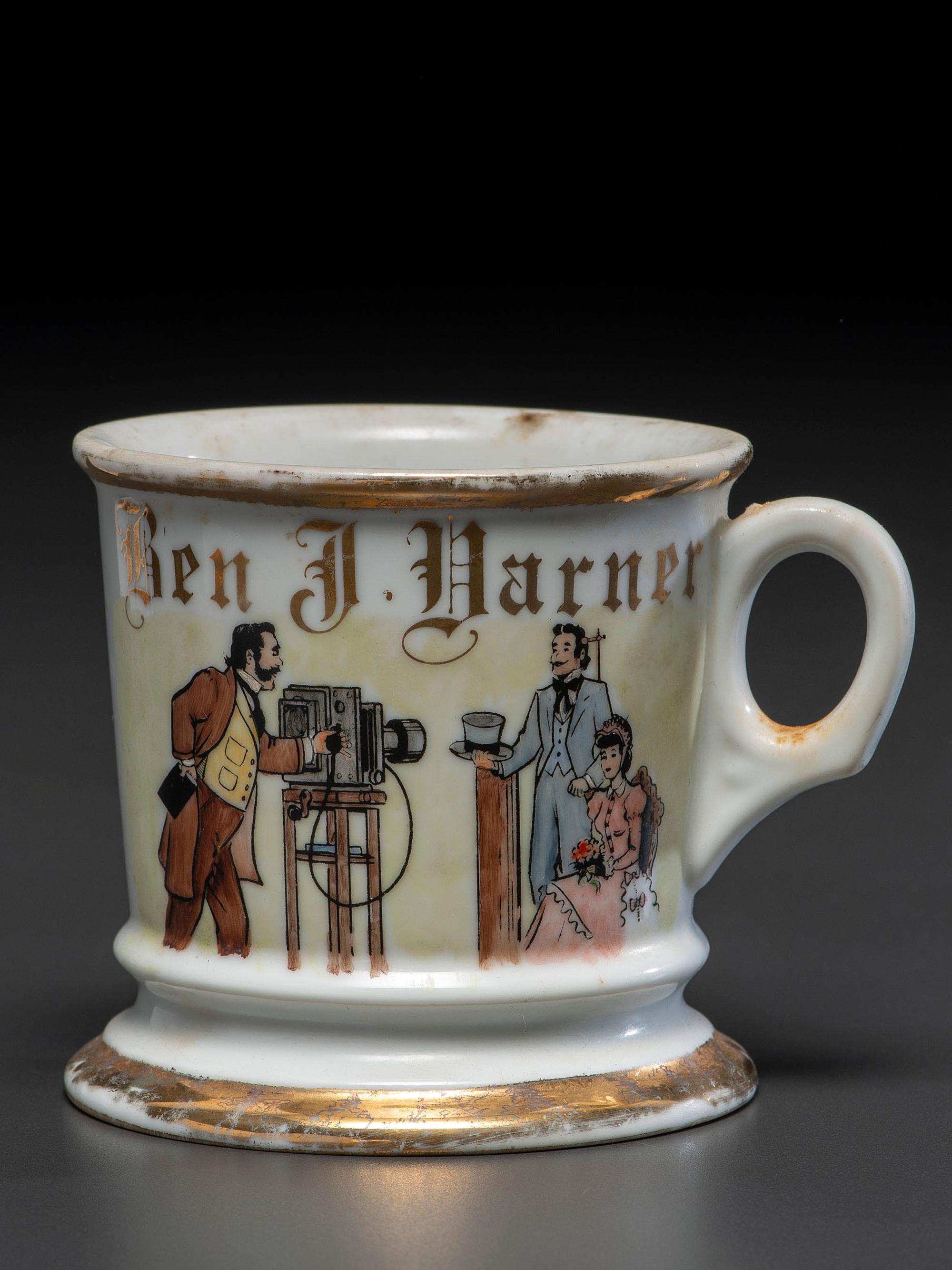 A Photographer's Porcelain Occupational Shaving Mug