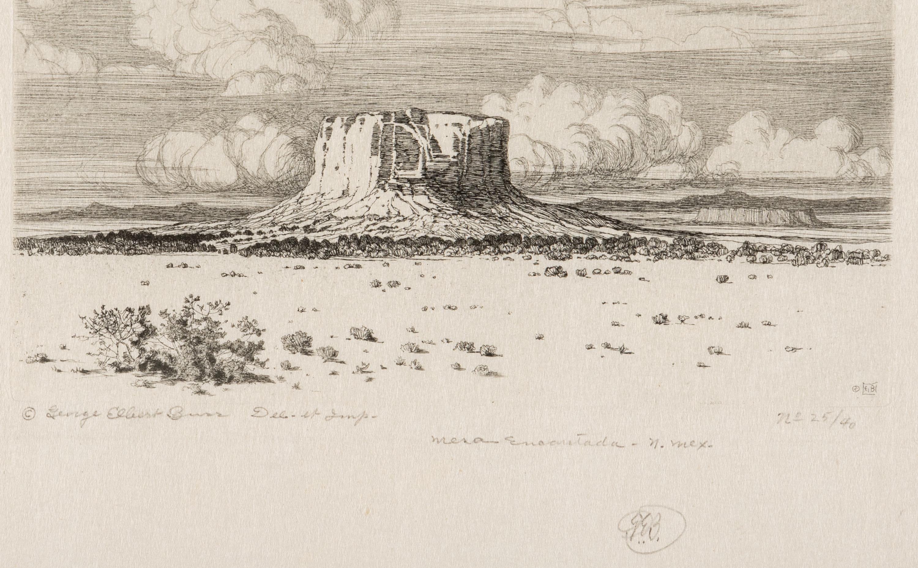 Three Works: Mesa Encantada, N. Mex, Pinon Trees - New Mexico, and Navajo Church