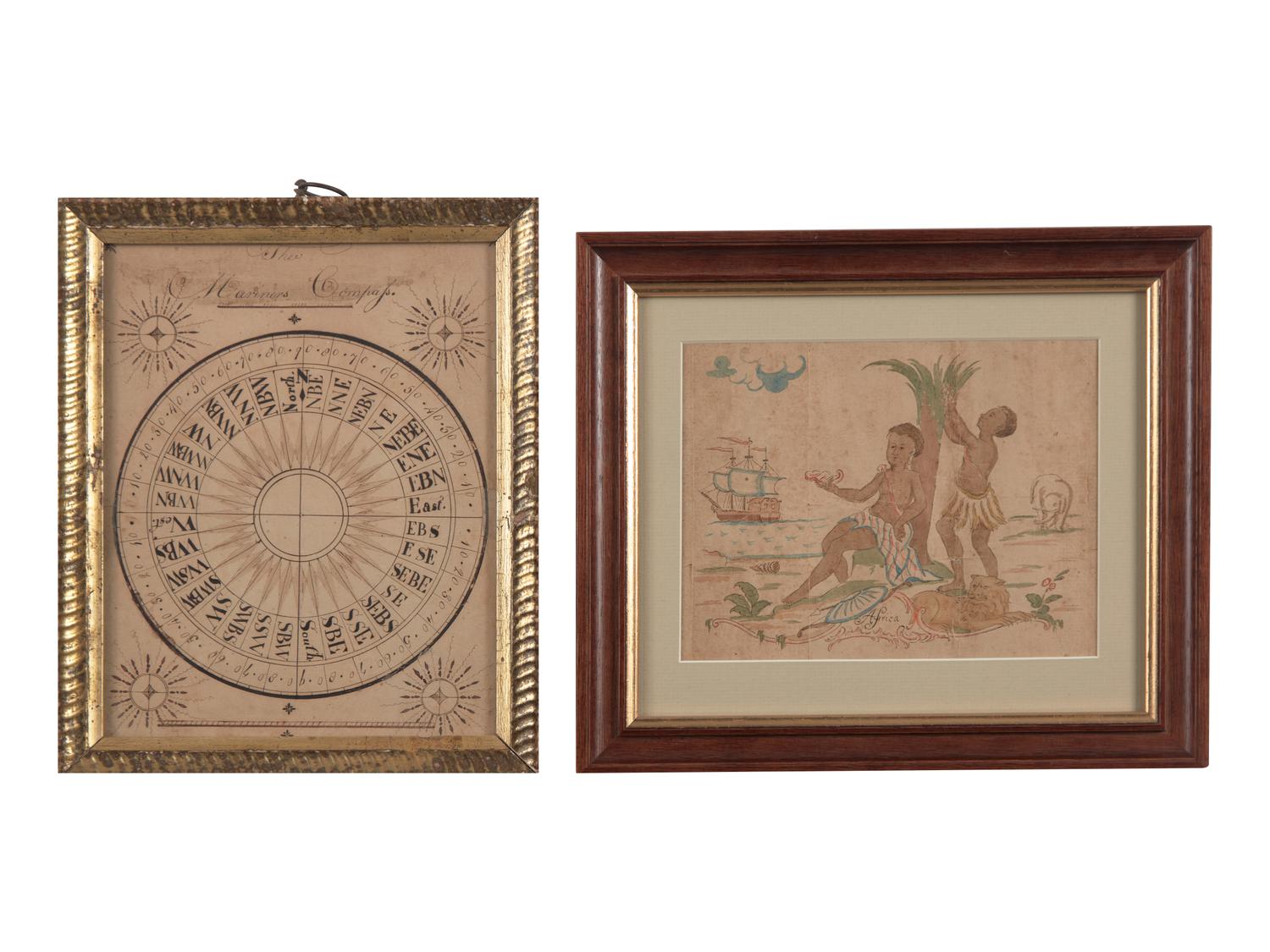 Anglo-American School 18th / 19th Century, The Mariner's Compafs and Allegory of Africa