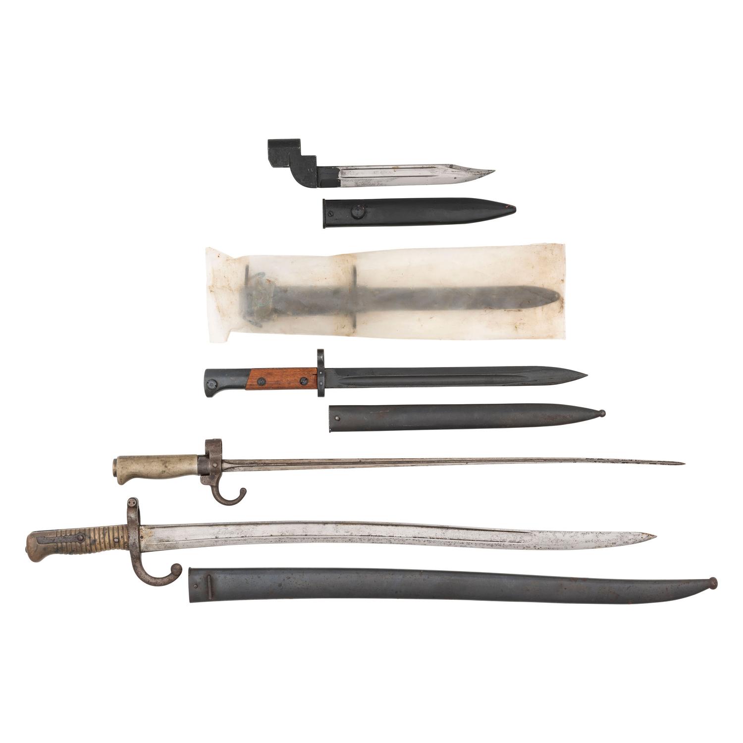 Lot of 5 Bayonets Including: French, British, German