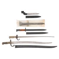 Lot of 5 Bayonets Including: French, British, German