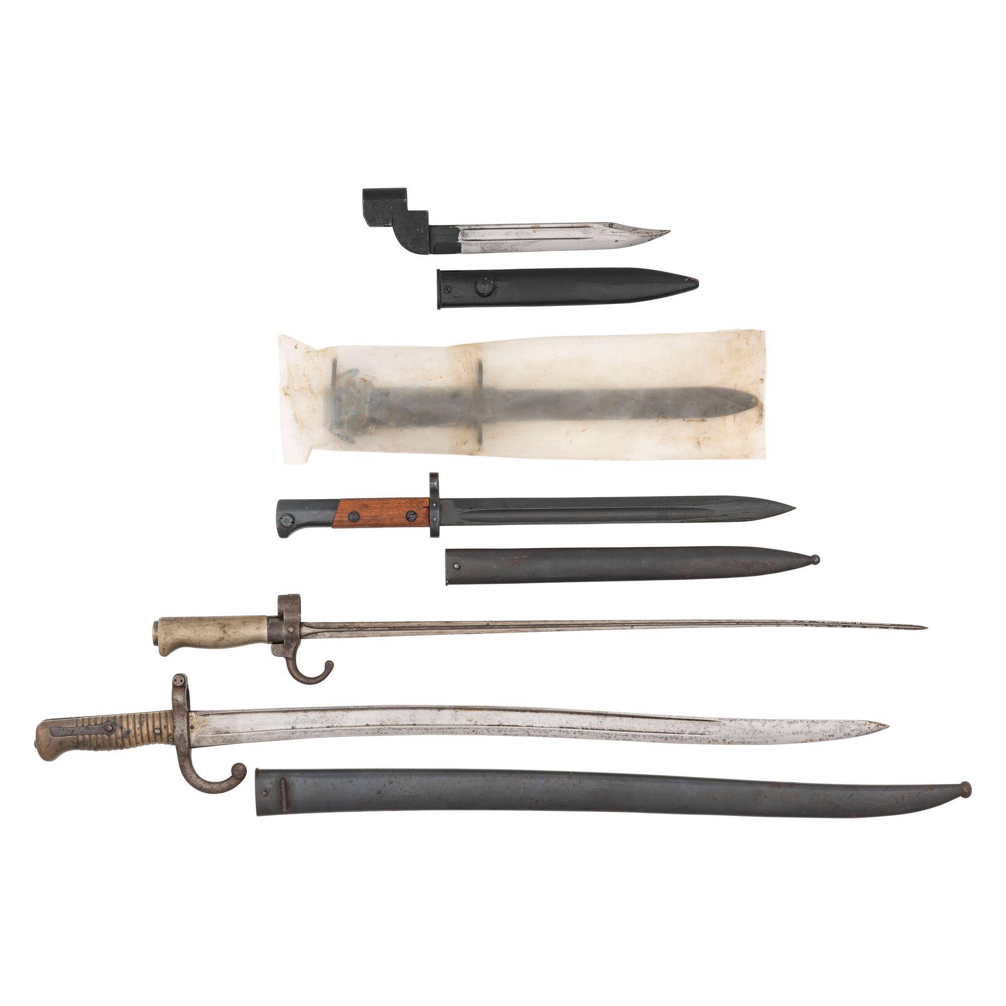 Lot of 5 Bayonets Including: French, British, German