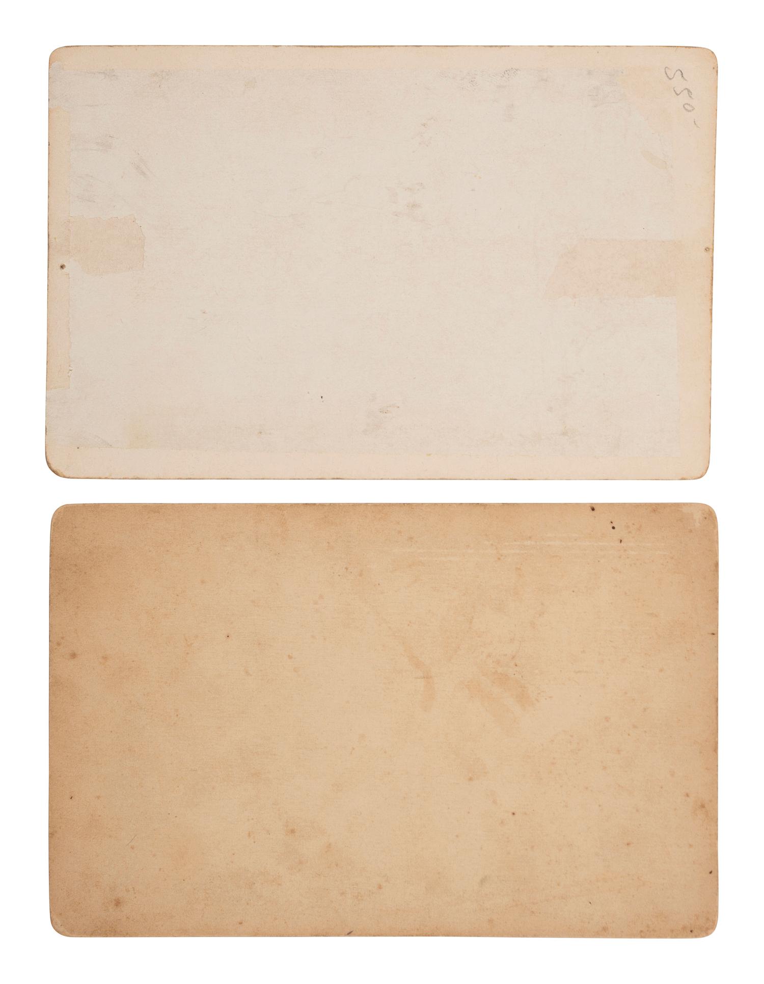 [WILD WEST SHOWS]. A group of 2 cabinet cards of William F. "Buffalo Bill" Cody by STACY and BRISBOIS.