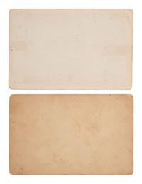 [WILD WEST SHOWS]. A group of 2 cabinet cards of William F. "Buffalo Bill" Cody by STACY and BRISBOIS.