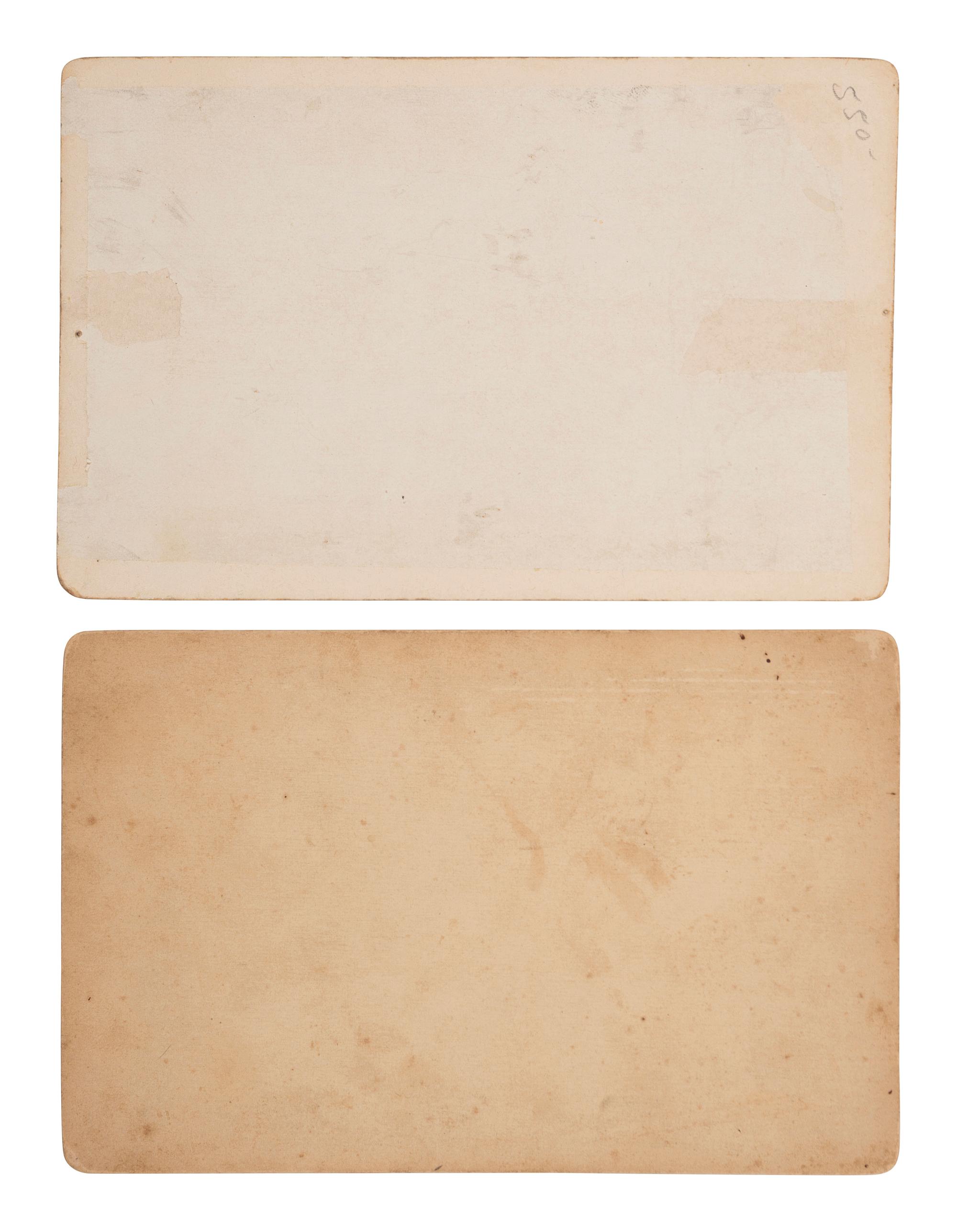 [WILD WEST SHOWS]. A group of 2 cabinet cards of William F. "Buffalo Bill" Cody by STACY and BRISBOIS.
