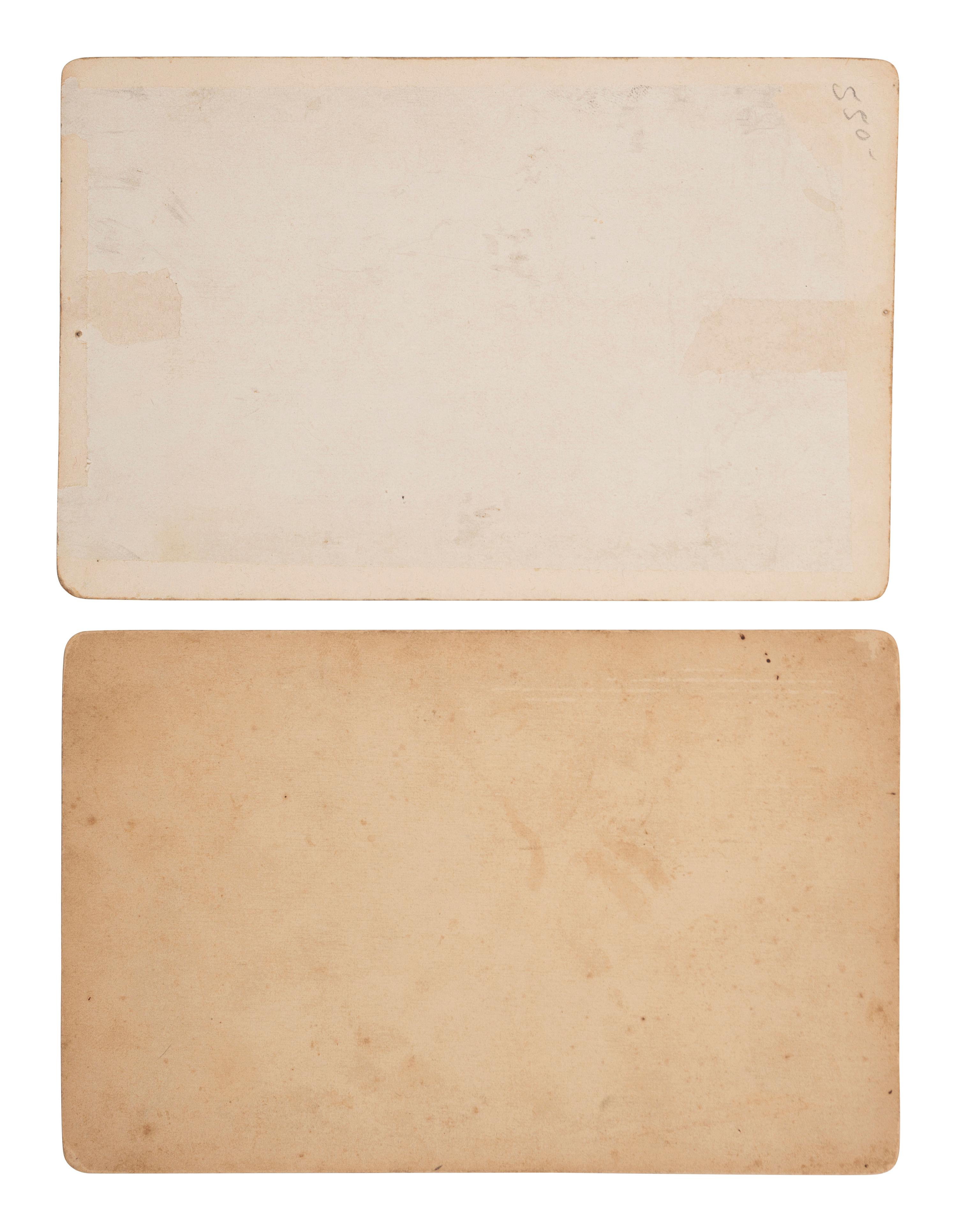 [WILD WEST SHOWS]. A group of 2 cabinet cards of William F. "Buffalo Bill" Cody by STACY and BRISBOIS.