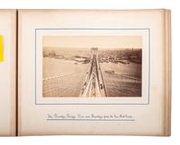 [EARLY PHOTOGRAPHY] -- [NEW YORK]. Album with photographs documenting a trip to New York, 1886.