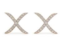 A Pair of 18 Karat Bicolor Gold and Diamond Brooches,