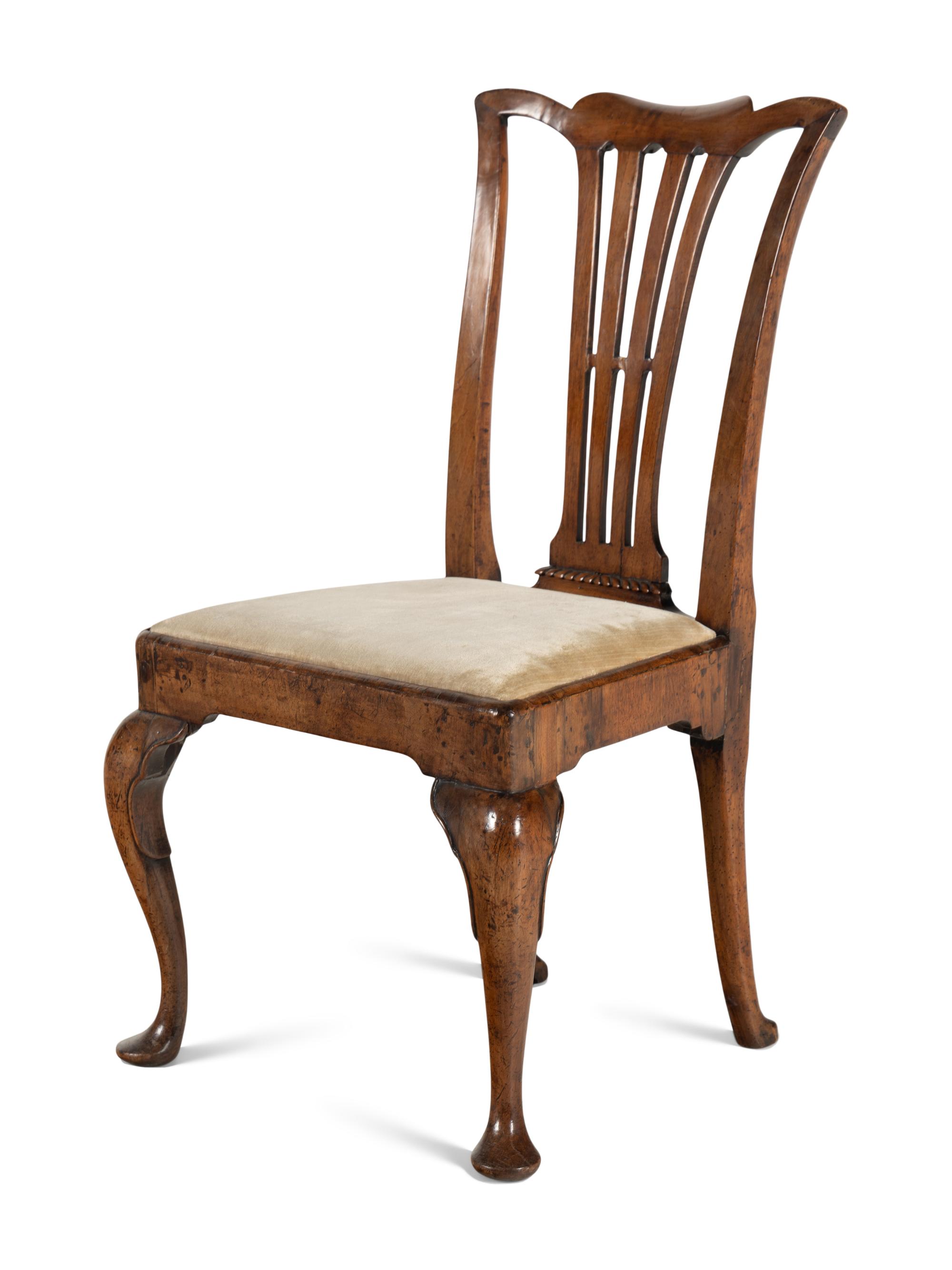A George III Walnut Side Chair