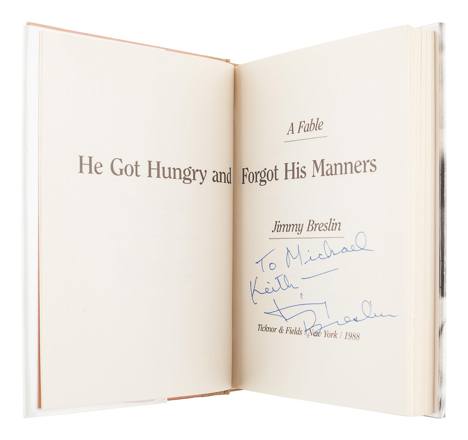[BRESLIN, Jimmy (1928-2017)]. A group of 4 FIRST EDITIONS by Breslin, comprising: