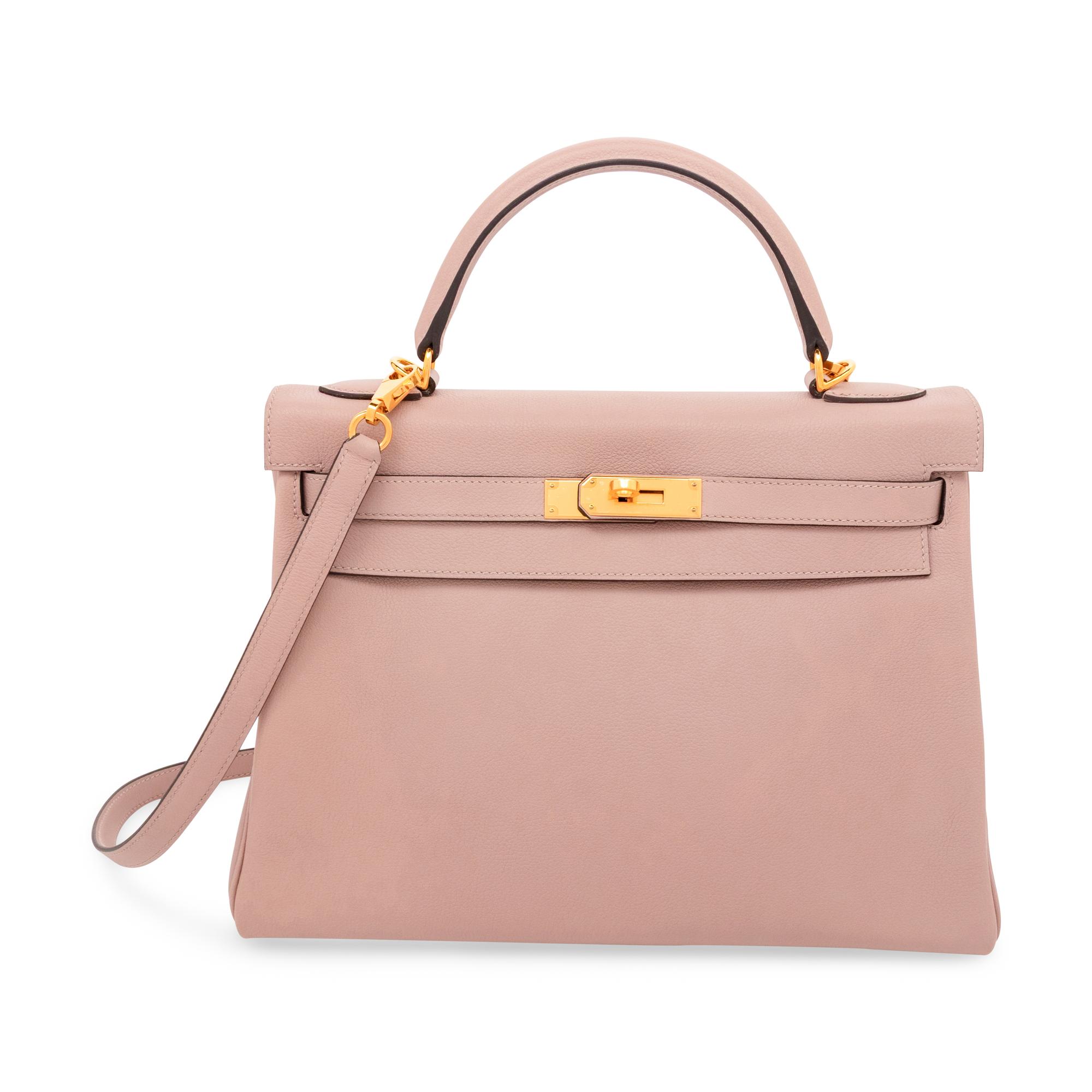 HERMÈS, KELLY 28 RETOURNE IN GLYCINE EVERCOLOR