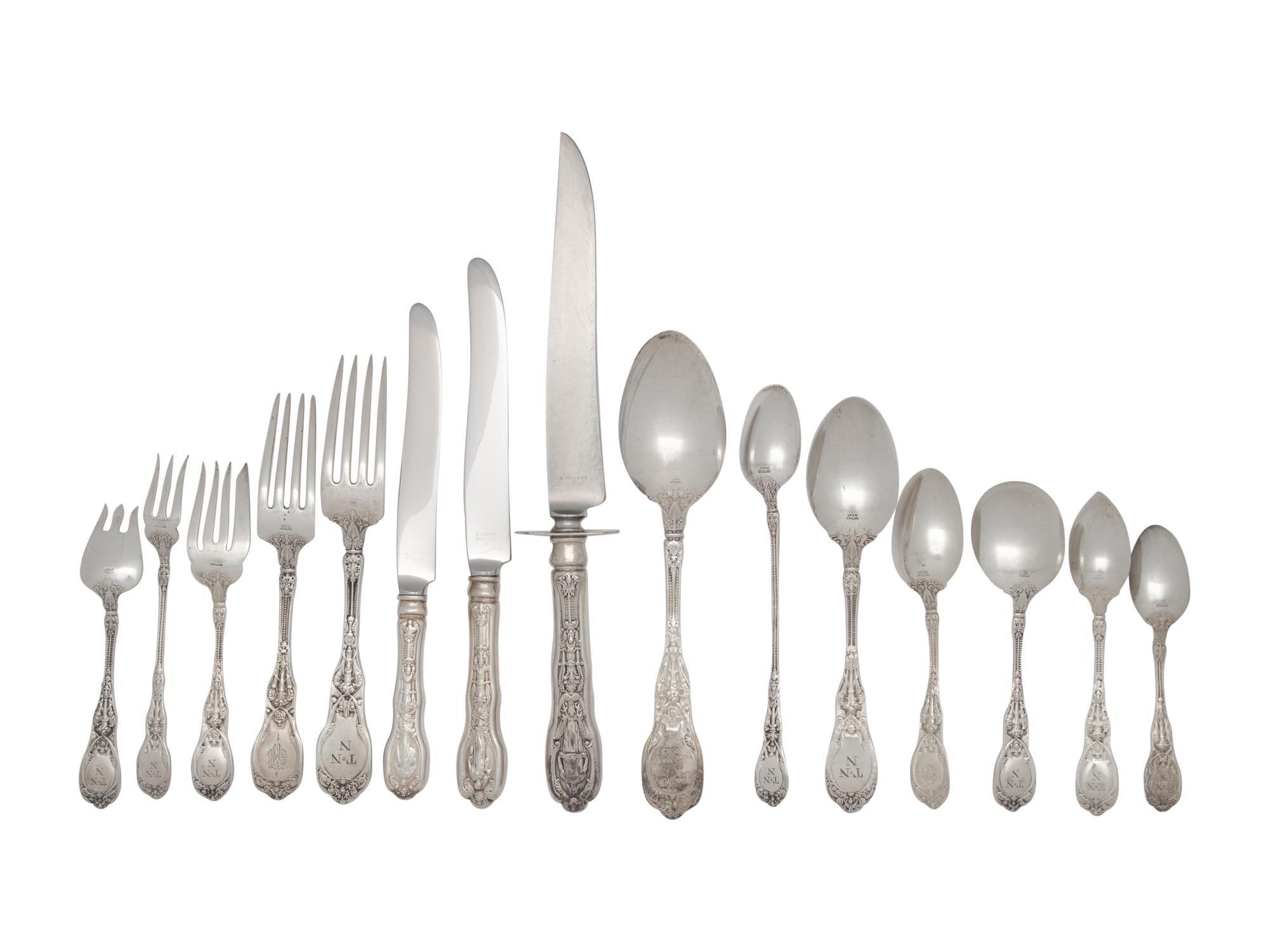 An American Silver Flatware Service