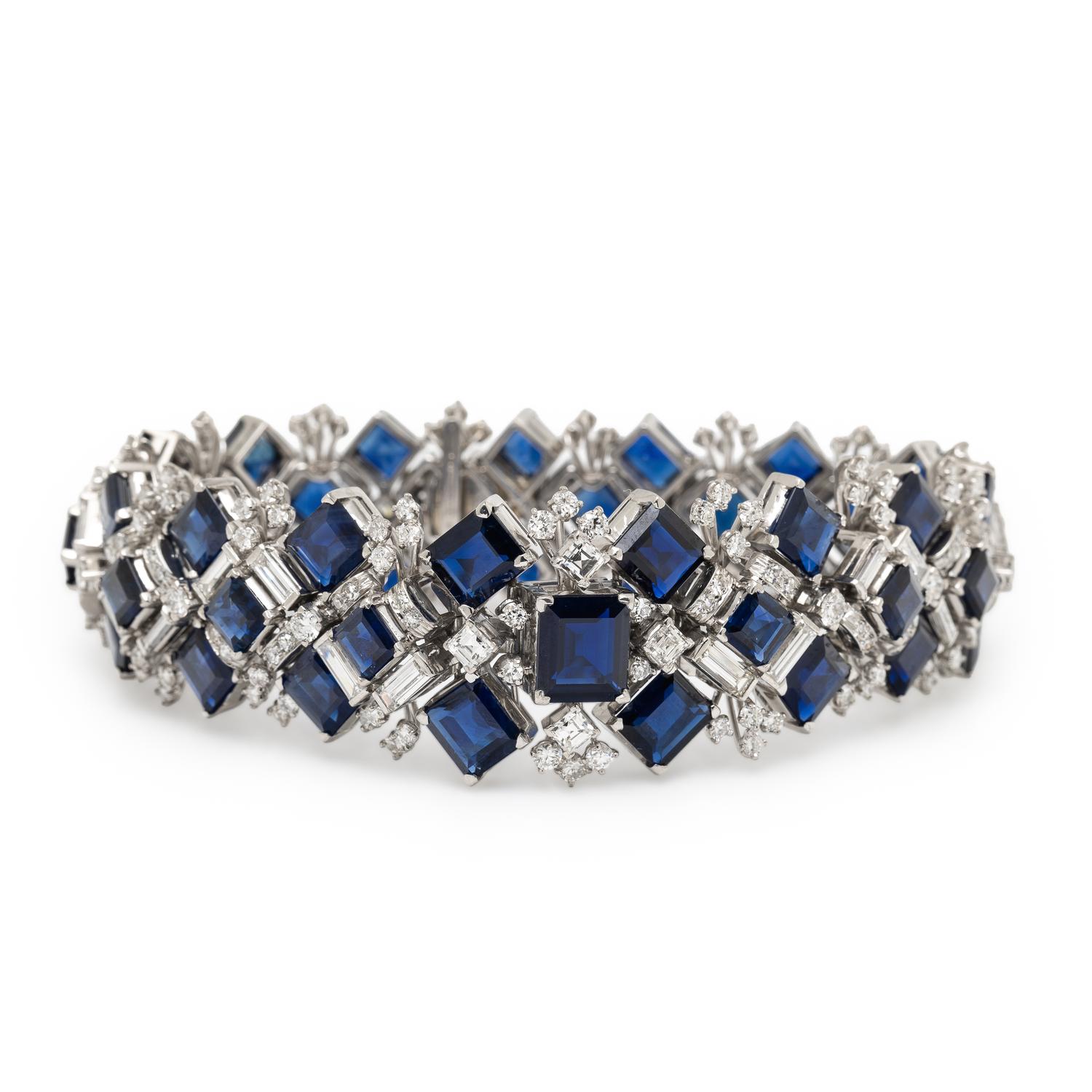 Oscar Heyman, Sapphire and Diamond Bracelet