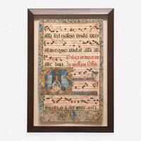 An Illuminated Gradual Leaf 16th century or earlier