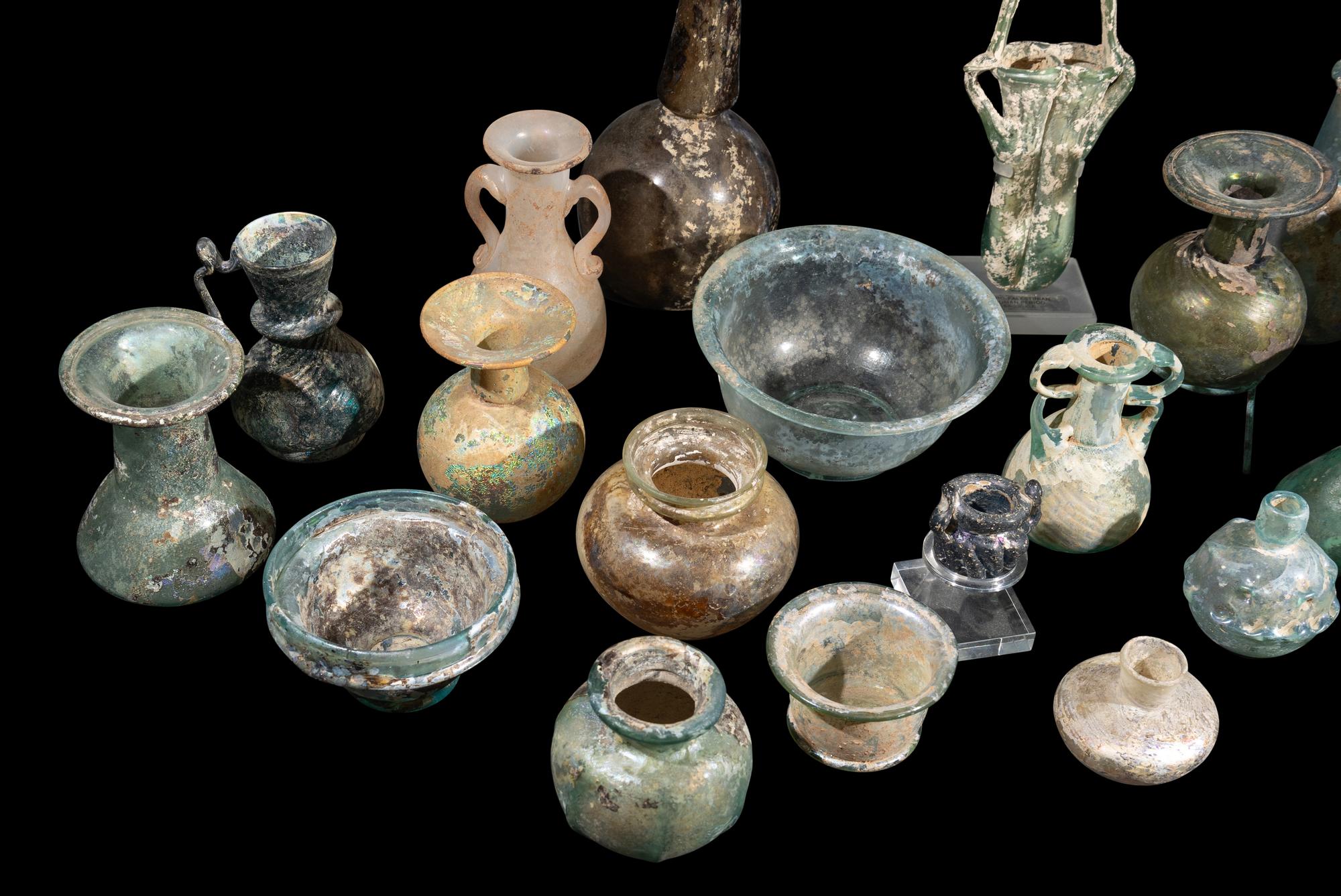 Twenty Roman Glass Vessels