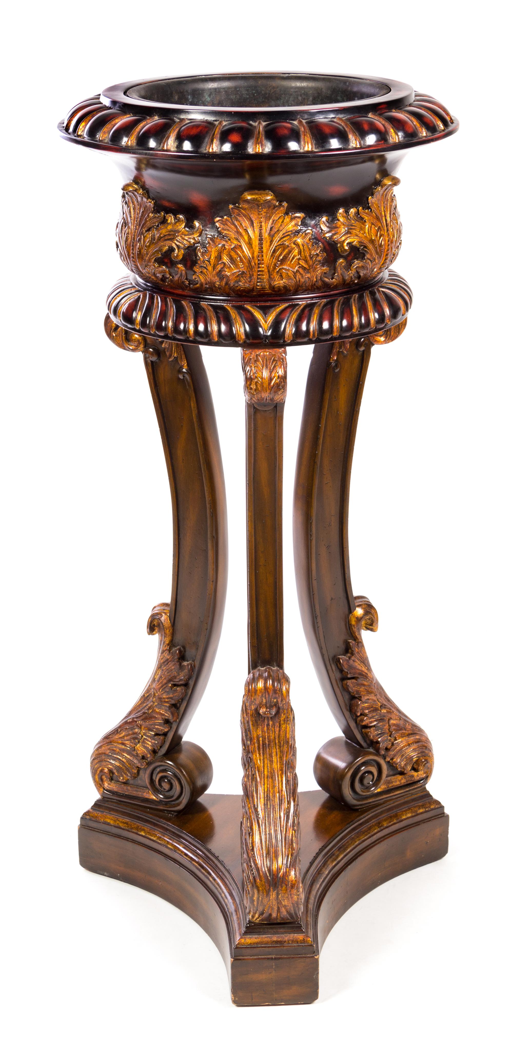 A Neoclassical Style Painted Jardiniere Height 44 5/8 inches. — 20TH CENTURY