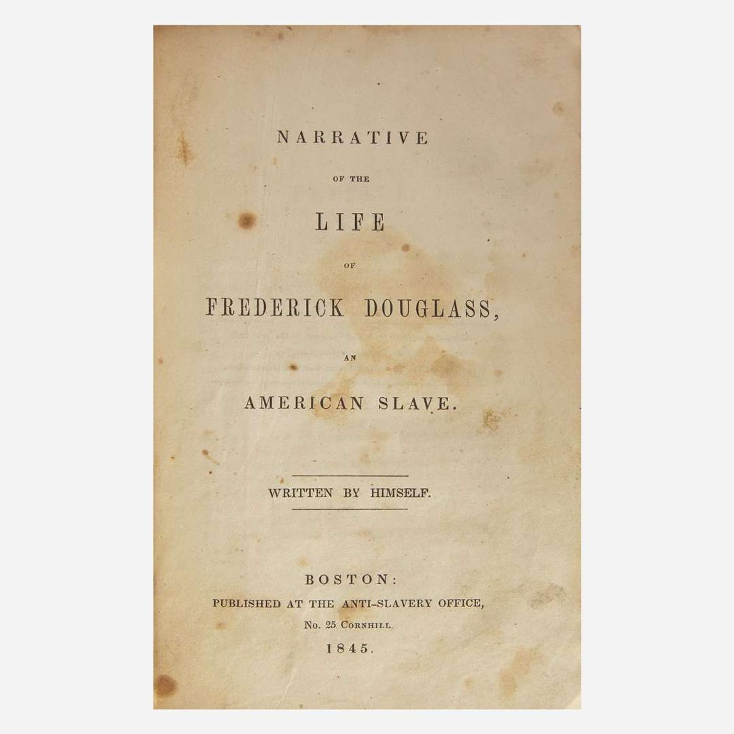 [African-Americana] Douglass, Frederick Narrative of the Life of Frederick Douglass, an American Slave