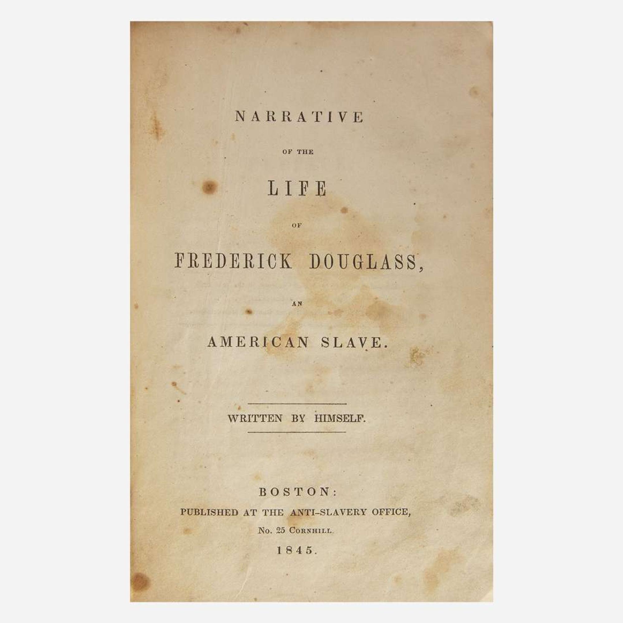 [African-Americana] Douglass, Frederick Narrative of the Life of Frederick Douglass, an American Slave