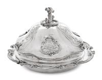 An Important Victorian Silver Presentation Covered Serving Dish of British Railroad Interest